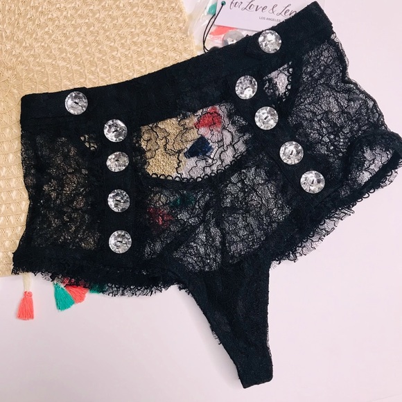 For Love And Lemons Stardust Lace High Waist Panty - Picture 4 of 7